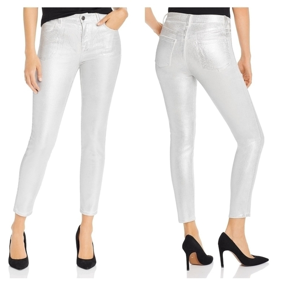 Alana Silver Message line High-Rise Crop Skinny Jeans Size 24 NWT J Brand - Picture 1 of 5